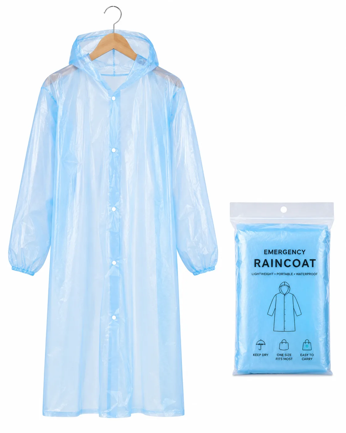 Disposable PE Raincoat
